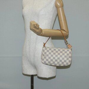 LOUIS VUITTON Damier Azur Pochette Accessoires Pouch N51986 LV Auth 139701V